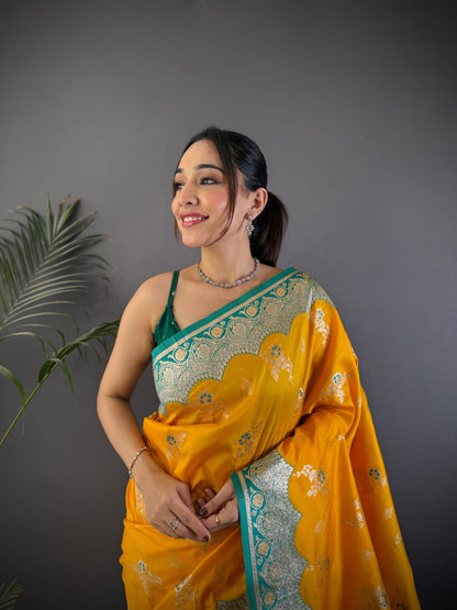 Soft Banarasi silk saree