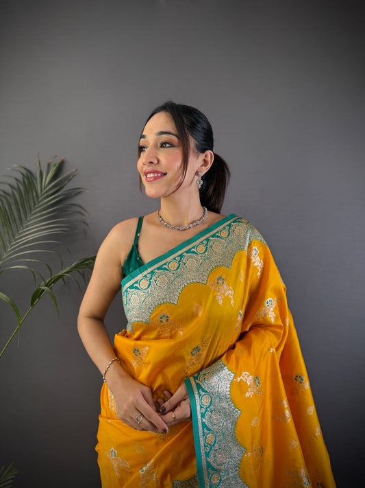 Soft Banarasi silk saree