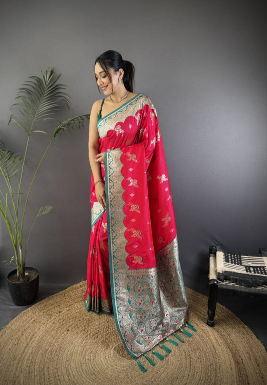 Soft Banarasi silk saree