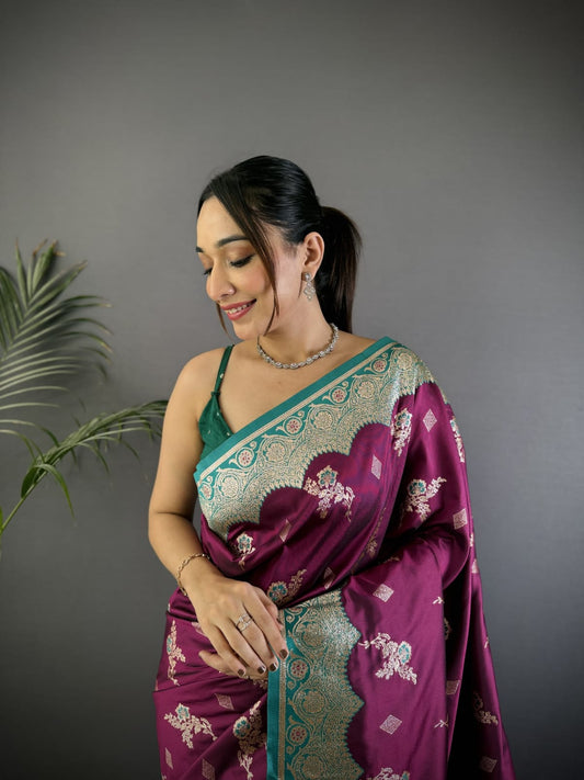 Soft Banarasi silk saree