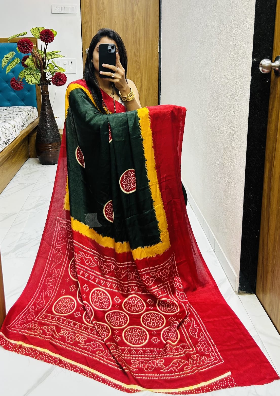 semi Gajji heavy saree