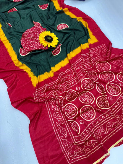 semi Gajji heavy saree