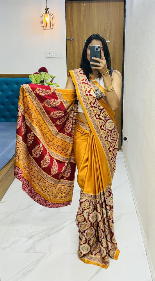 semi Gajji heavy saree