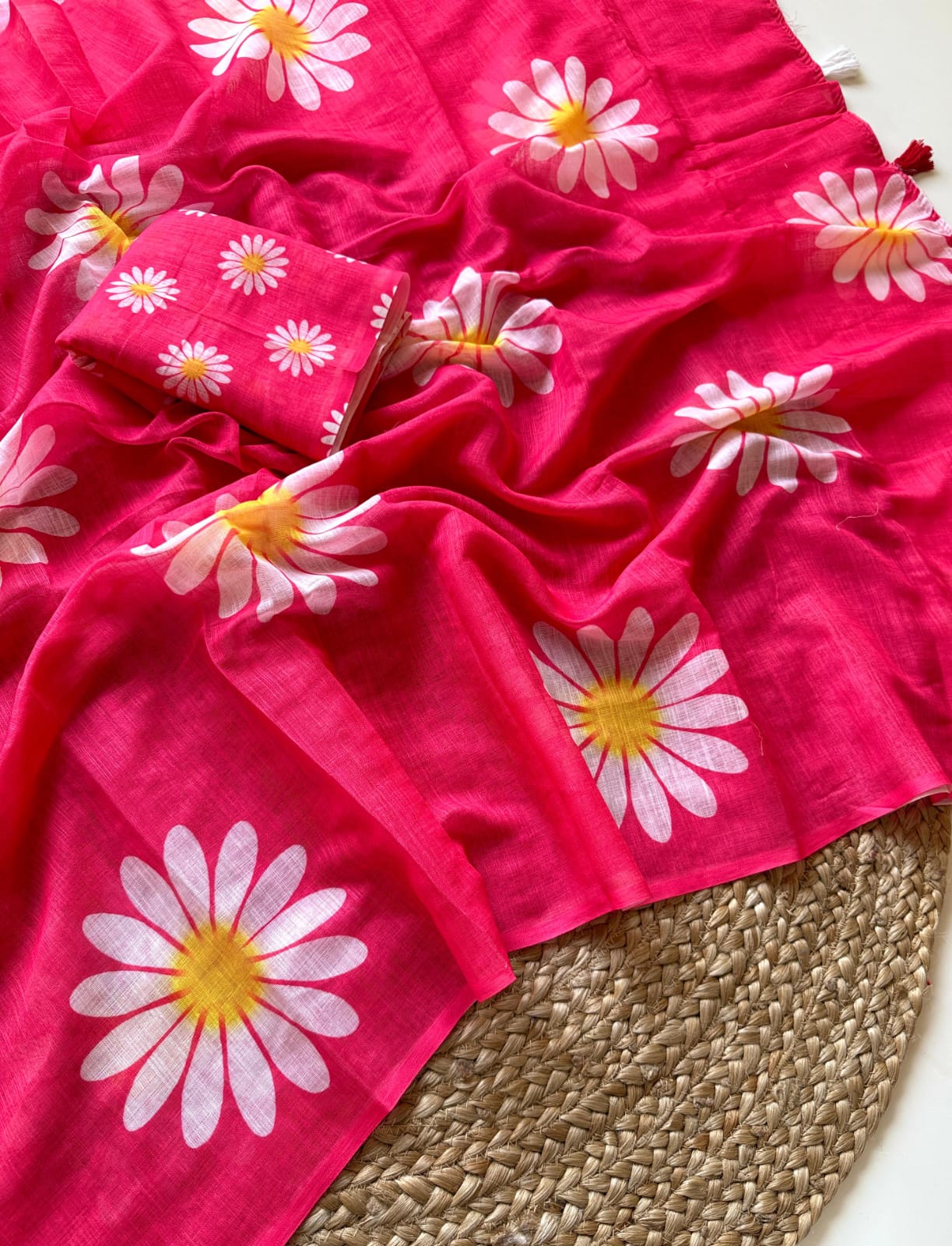 Pure Linen Digital Print saree