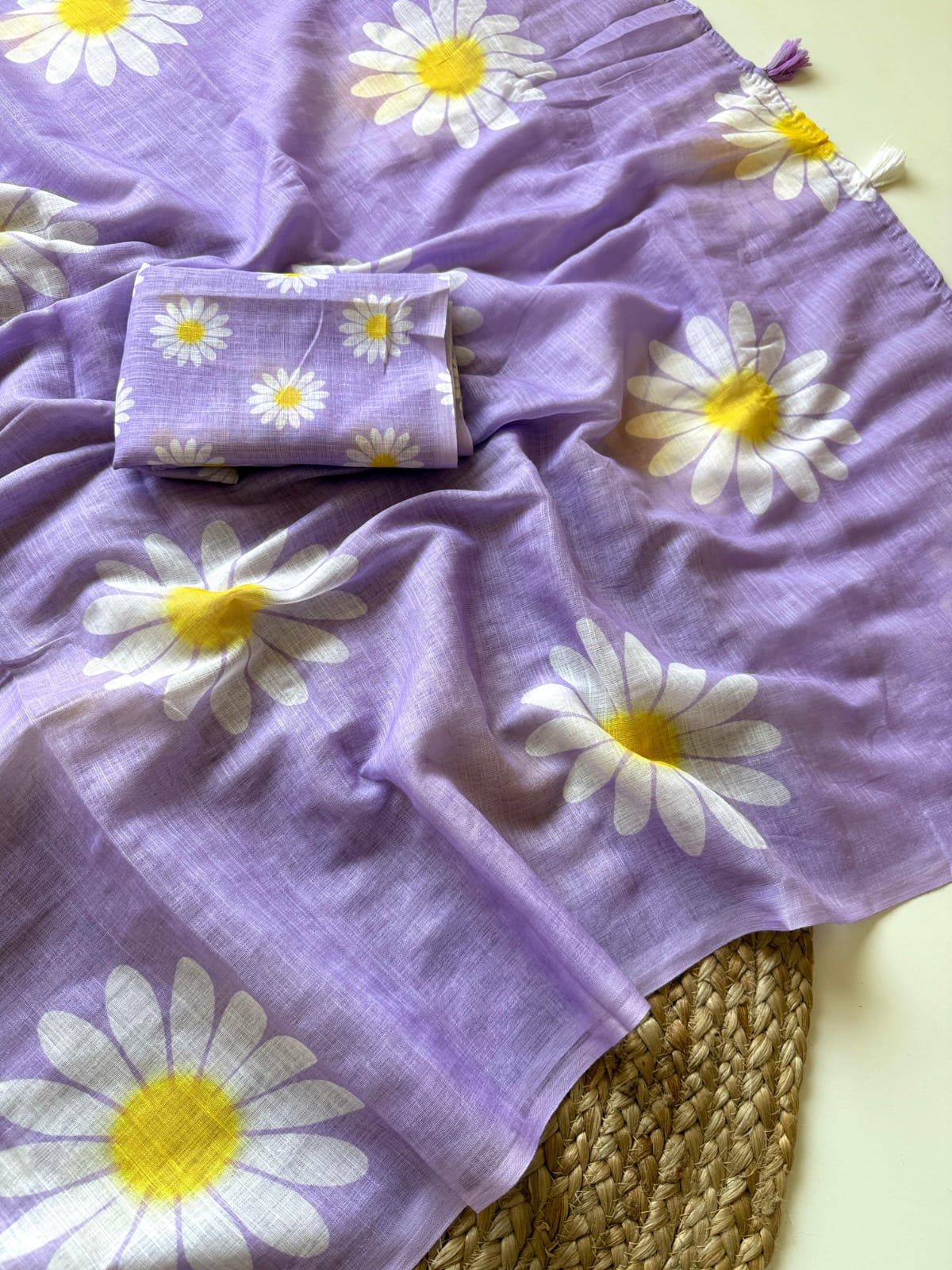 Pure Linen Digital Print saree