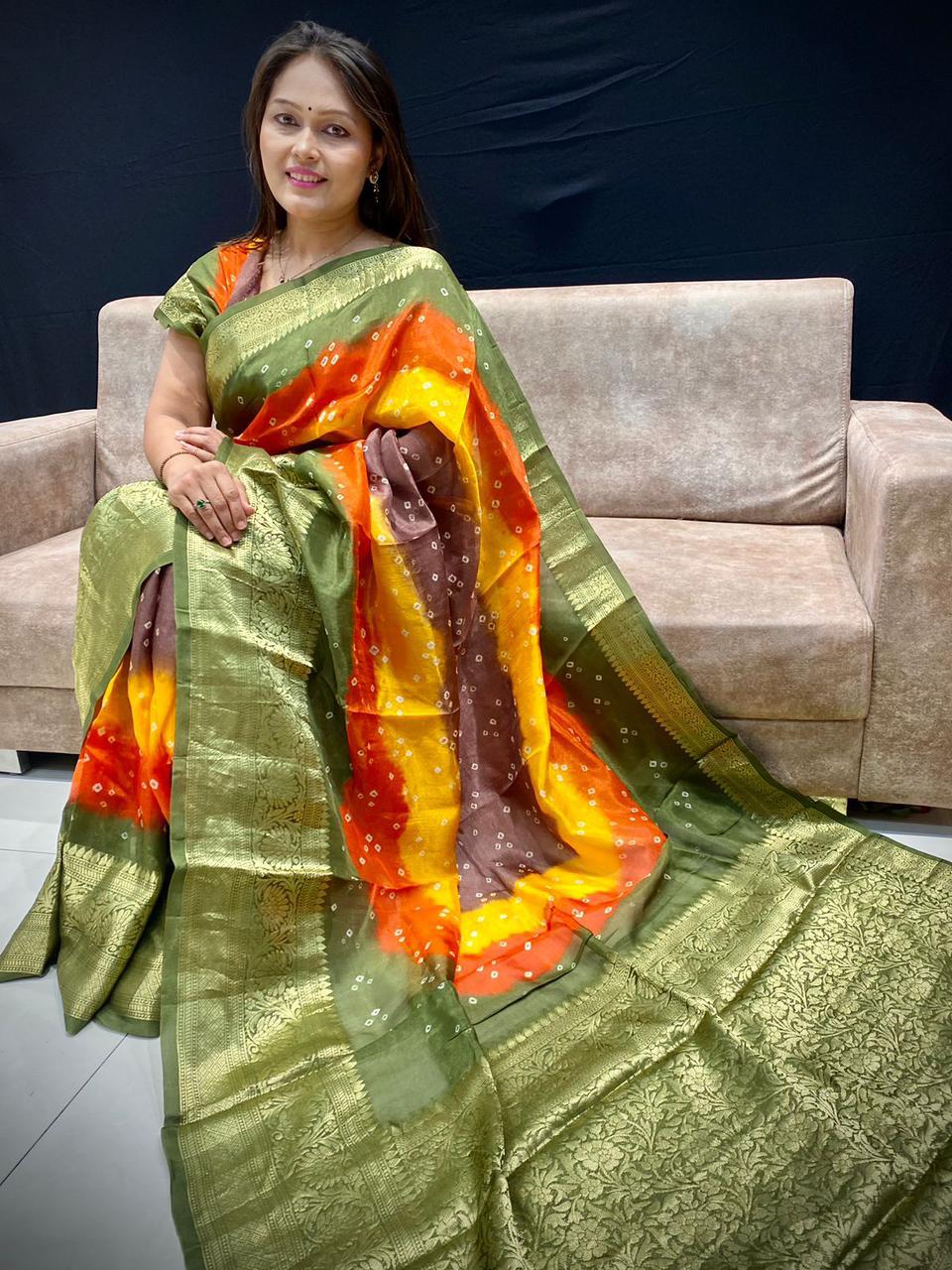 New Kanjivaram Bandhani