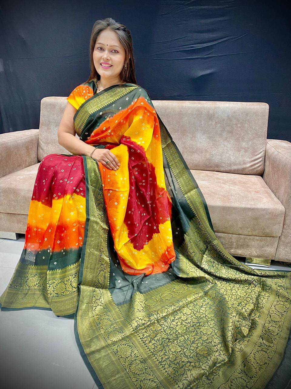 New Kanjivaram Bandhani