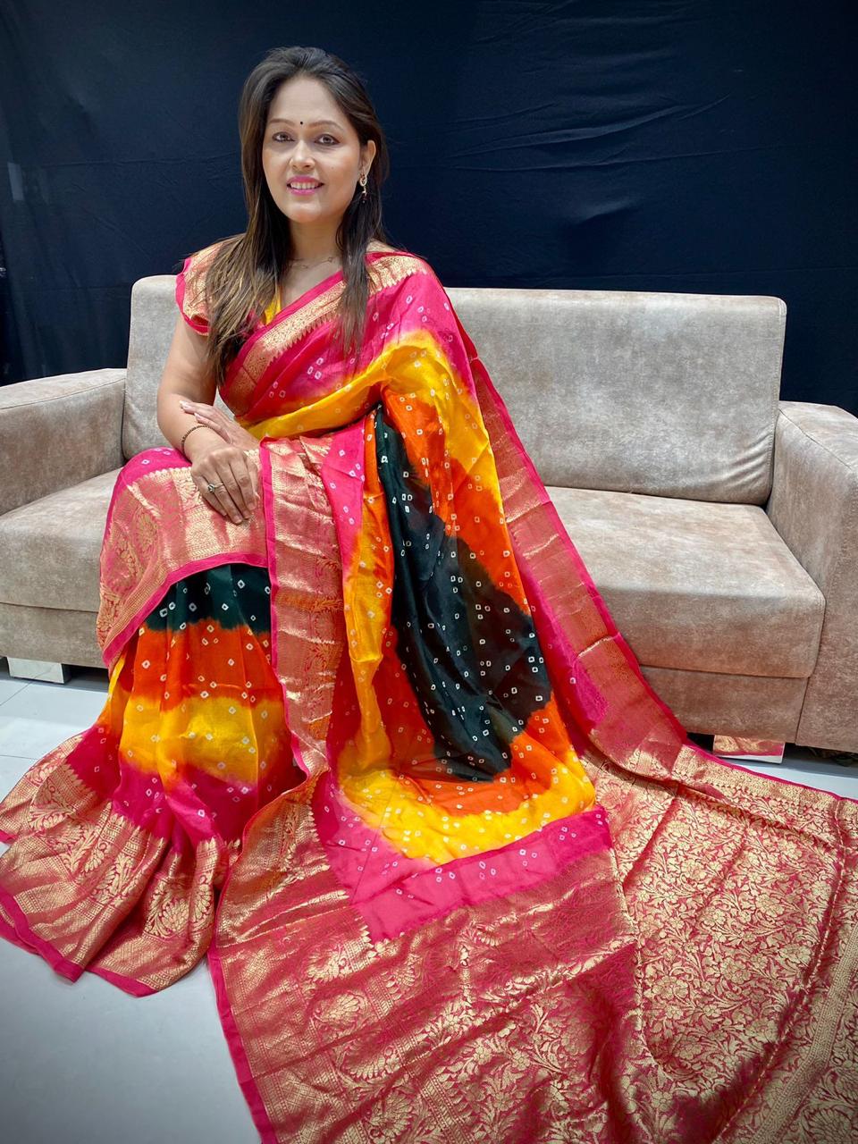 New Kanjivaram Bandhani