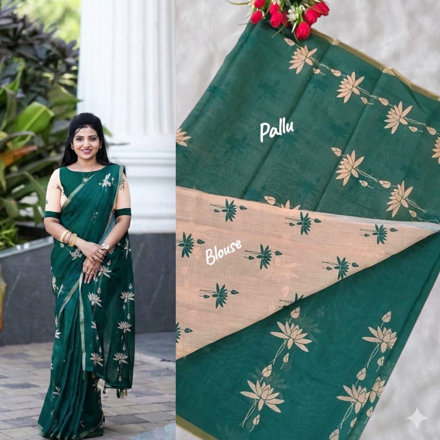Pure Soft Linen Cotton digital print
