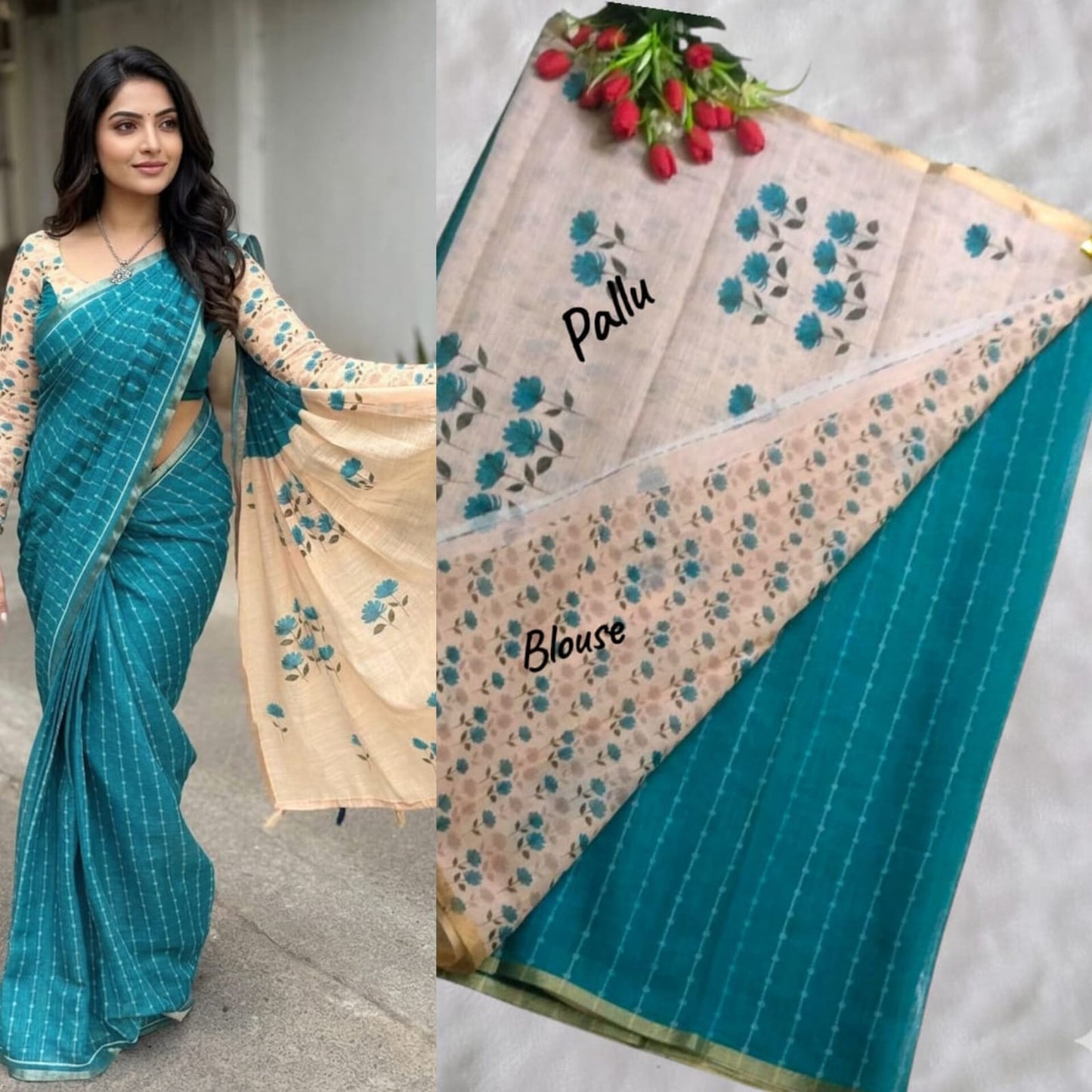 Pure Soft Linen Cotton digital print