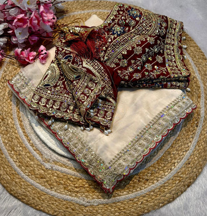 saree  with  stitched blouse