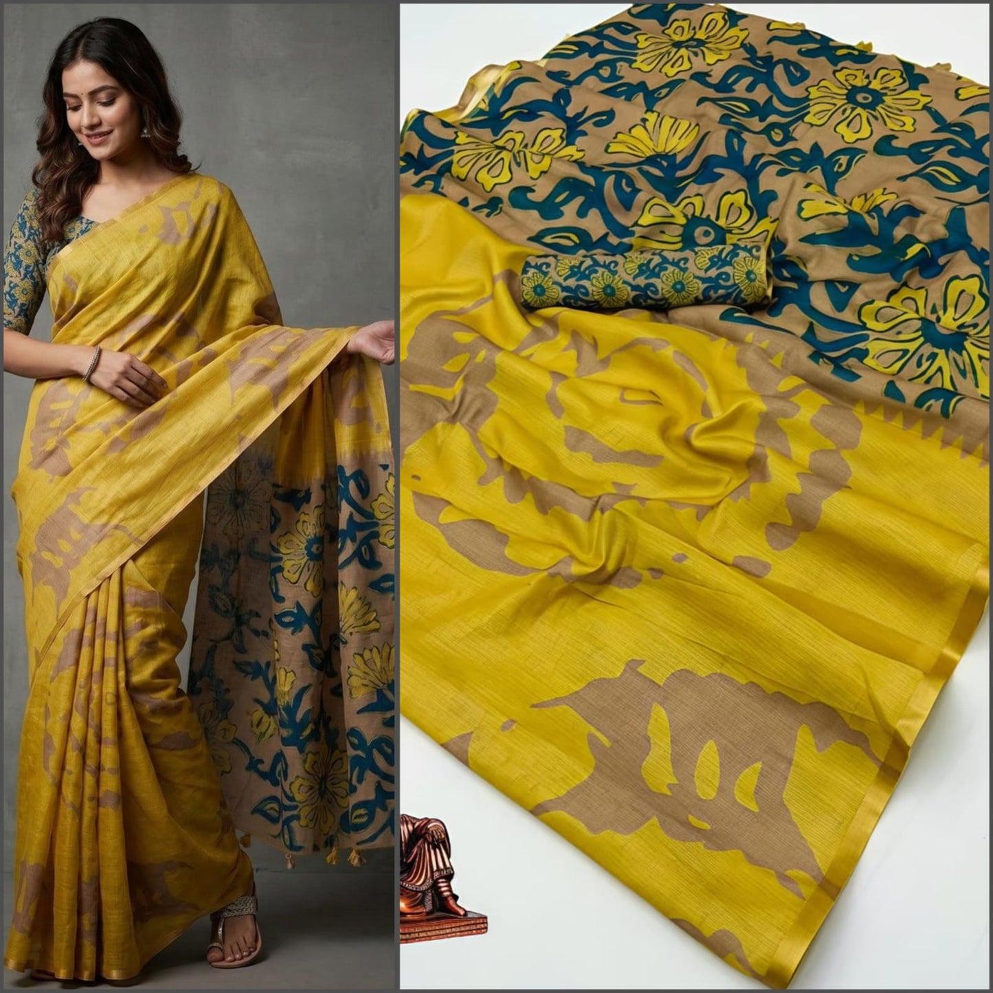 Pure Soft Linen Cotton digital print