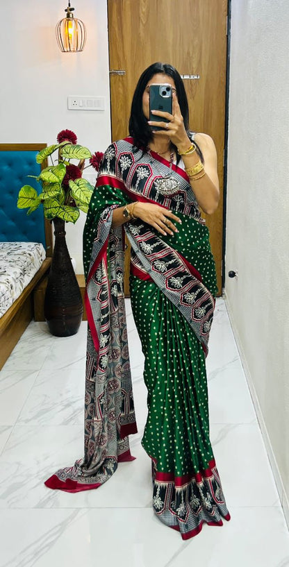semi Gajji heavy saree