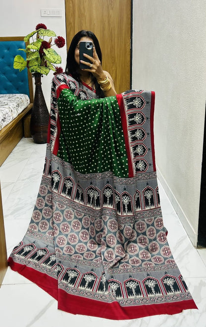 semi Gajji heavy saree