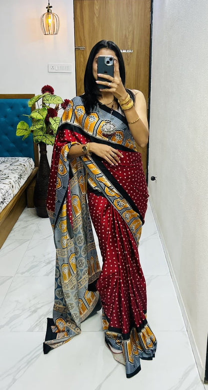 semi Gajji heavy saree