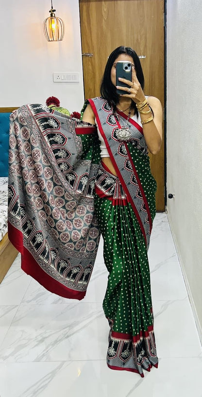semi Gajji heavy saree