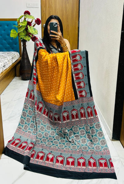 semi Gajji heavy saree