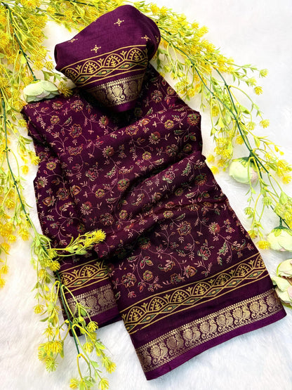 Soft mul mul cotton silk sarees