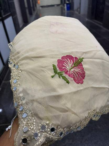 Soft Rangoli silk saree with embroidery