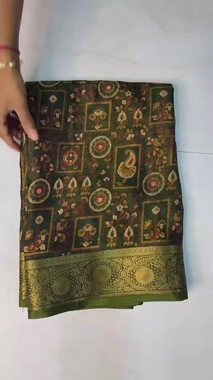 Soft Black Dola Silk Saree  ( JP05 )