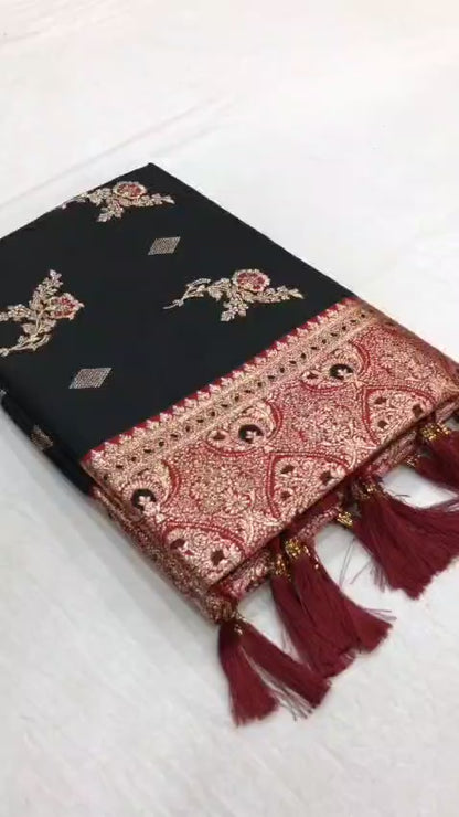 Soft Banarasi silk saree