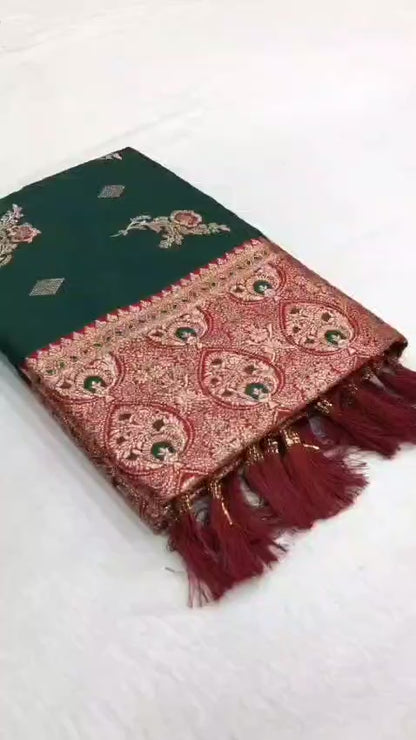 Soft Banarasi silk saree
