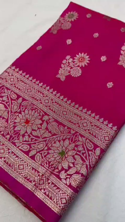 Soft banarasi silk saree