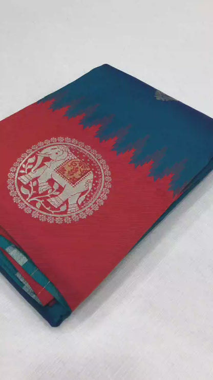 Pure Soft Banarasi Silk Saree With Beautiful Colours
