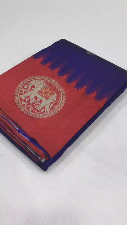 Pure Soft Banarasi Silk Saree With Beautiful Colours