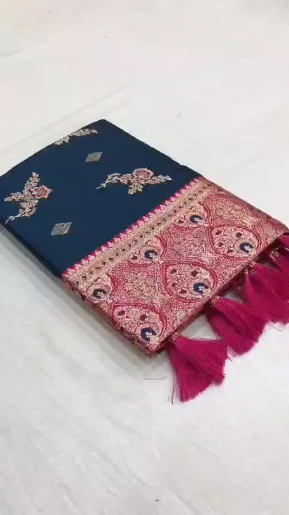 Soft Banarasi silk saree