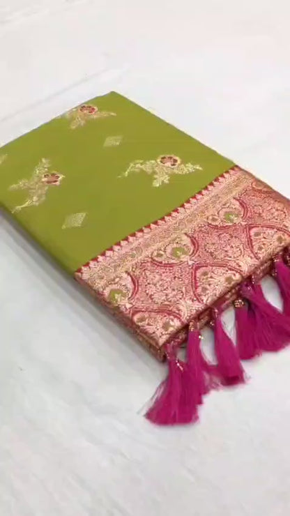 Soft Banarasi silk saree