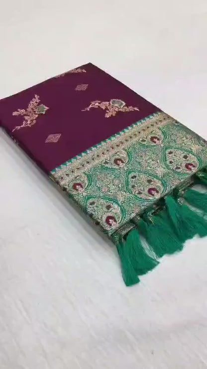 Soft Banarasi silk saree