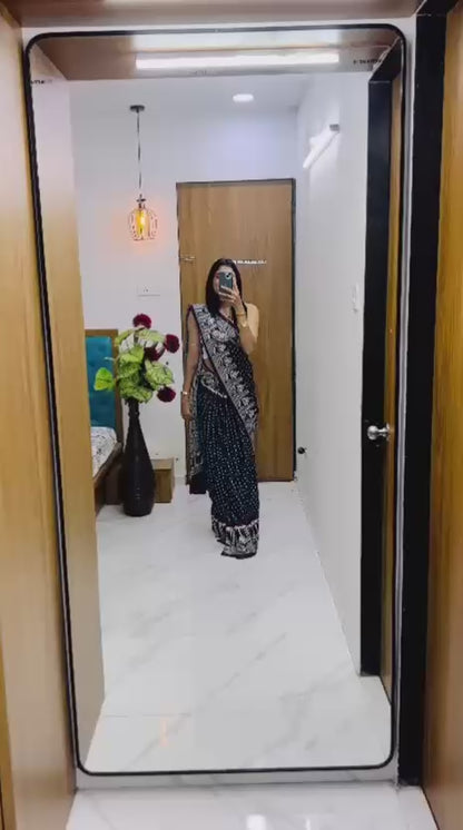 semi Gajji heavy saree