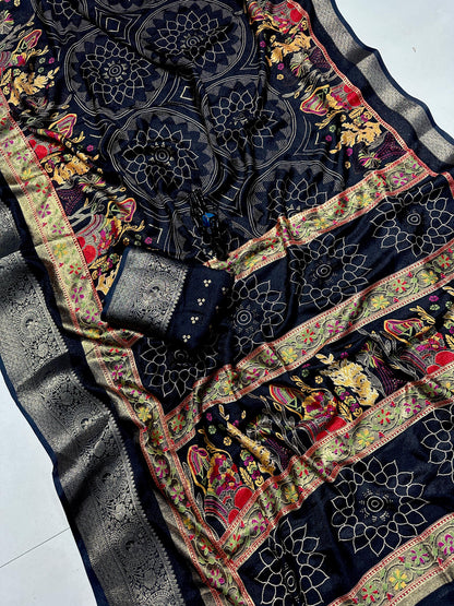 Heavy marshmellow blooming COLOR end foil dijhayne saree* *
*
( JP18 )