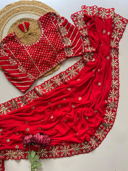 Saree Of Heavy quality Faux Georgette

( JP39)