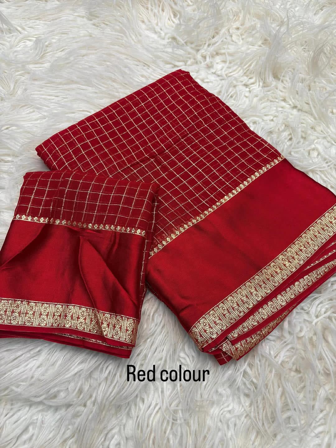 Pure viscose chex saree