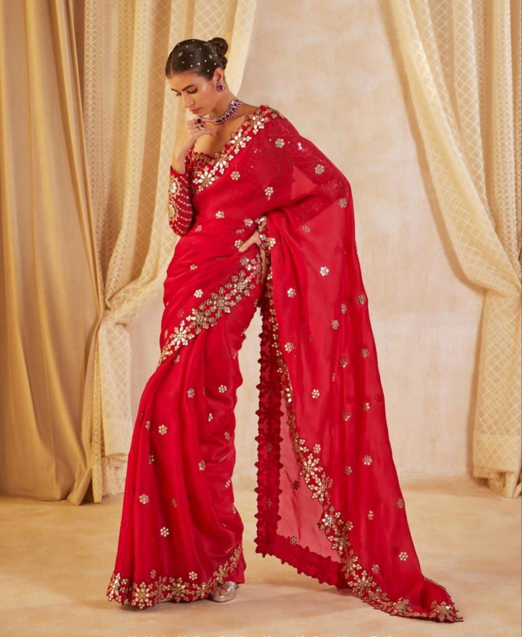 Saree Of Heavy quality Faux Georgette

( JP39)