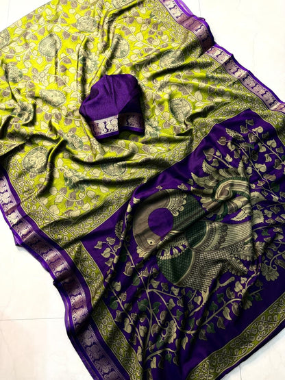 Soft bleck dola silk sarees