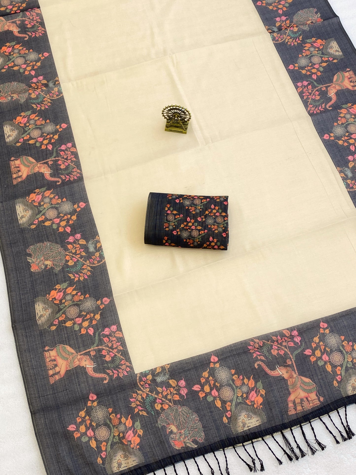 Soft Erode Silk Digital Printed Saree with jhalar 

( JP48)