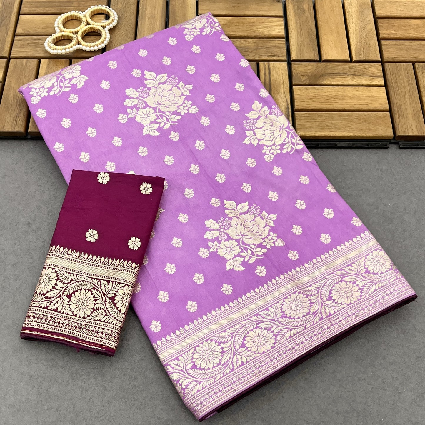 Heavy Dola Silk Saree ( JP73)