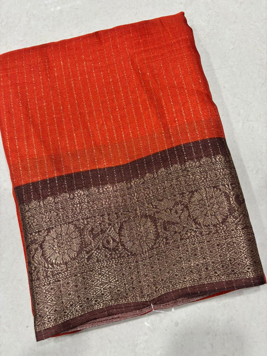 Dola Saree (Rust Saree )
