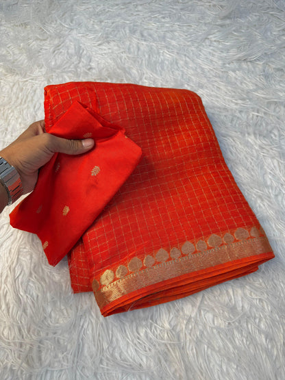 Pure viscose Georgette saree