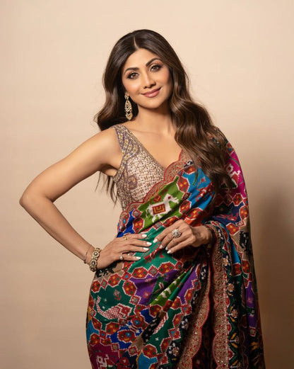 New Launching Bollywood SHILPA SHETTY KUNDRA Sequins Saree
  ( JP08 )