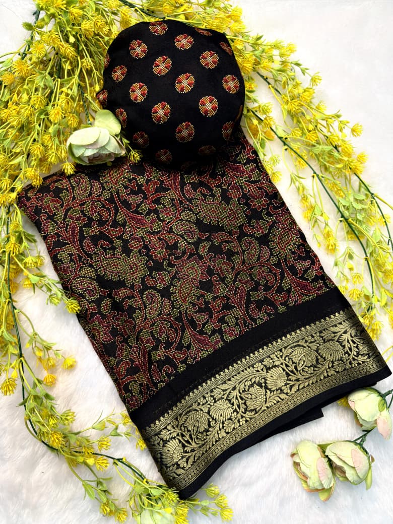 Havy Marsh Melon Self
JEQURD VIEWING Saree ( JP06 )