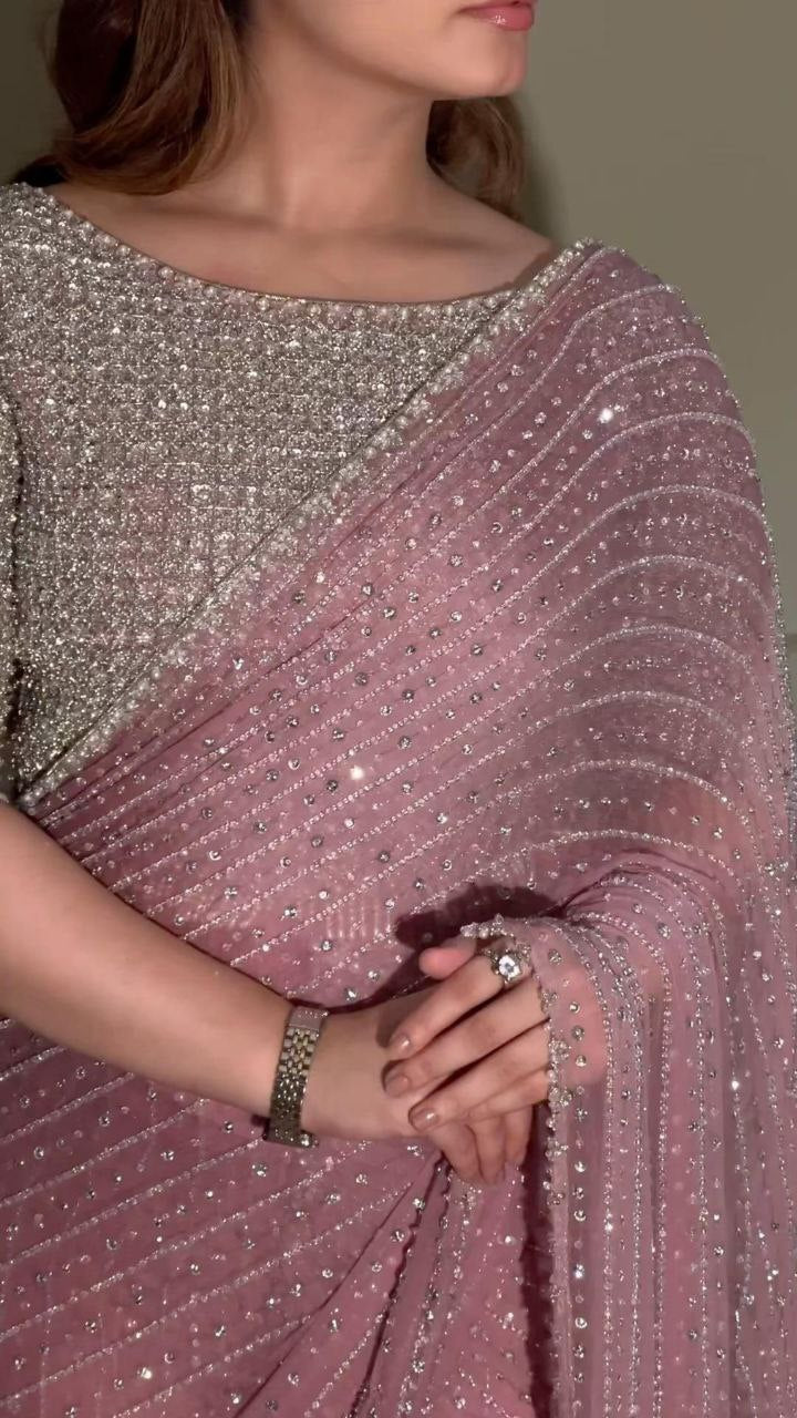 Full Saree Of Heavy quality Faux Georgette

( JP37)