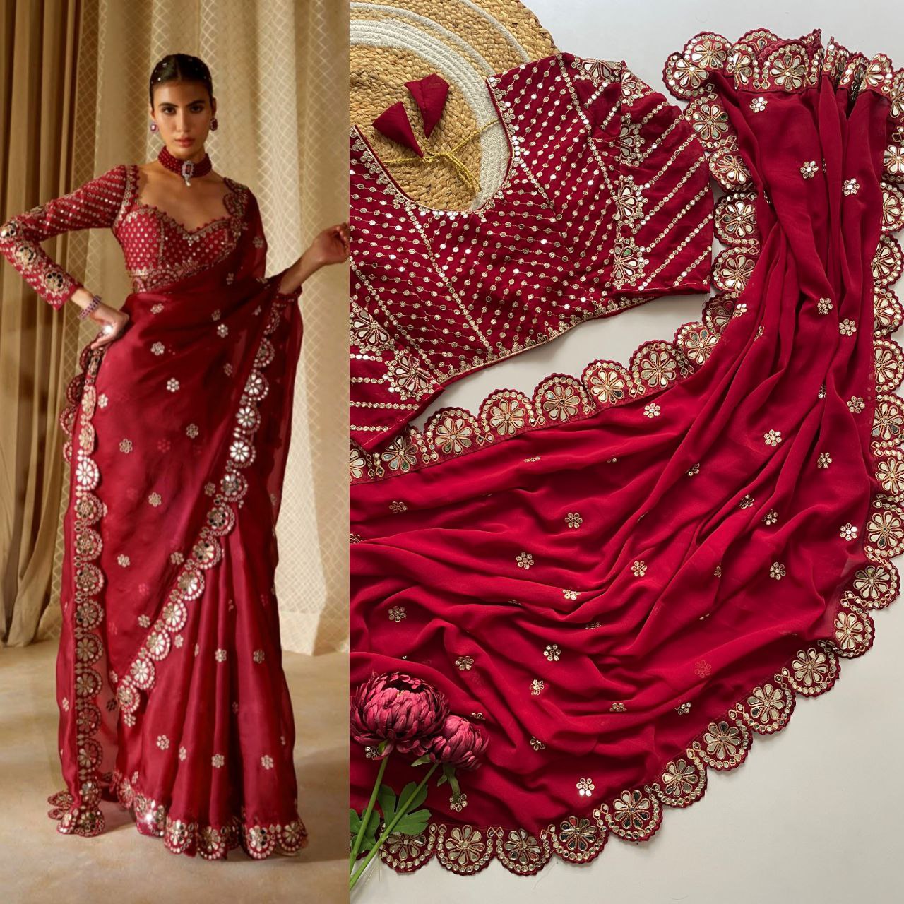 Saree Of Heavy quality Faux Georgette

( JP40)