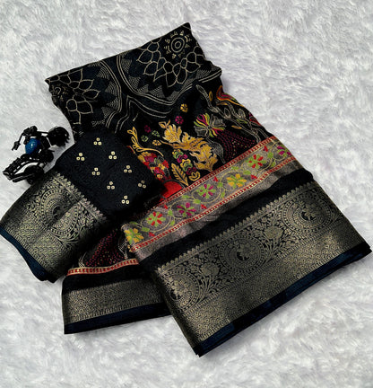 Heavy marshmellow blooming COLOR end foil dijhayne saree* *
*
( JP18 )