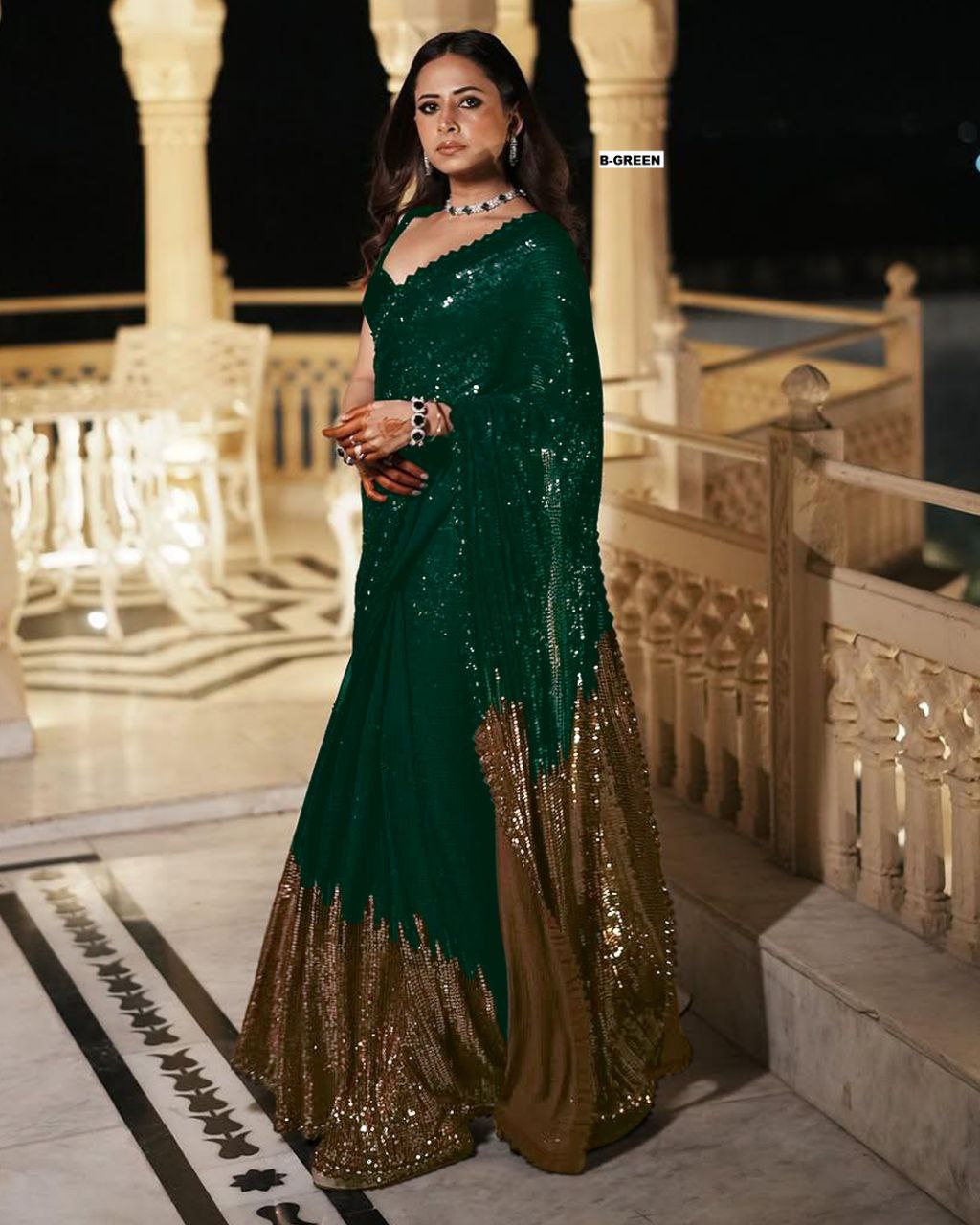 Full Saree Of Heavy quality 60 gram Georgette

( JP38)