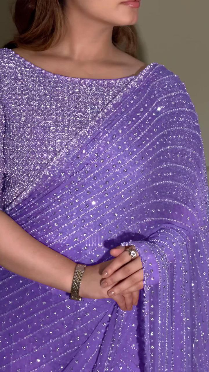 Full Saree Of Heavy quality Faux Georgette

( JP37)