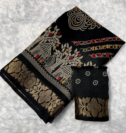 Heavy marshmellow blooming COLOR end foil dijhayne saree* *
*
( JP17 )